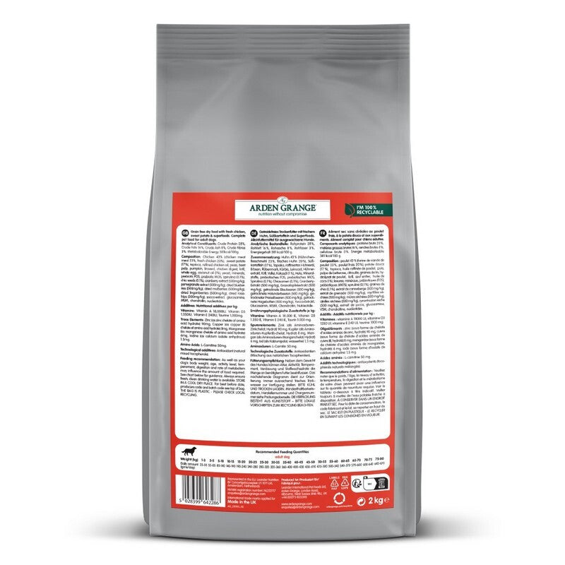 Arden Grange Dog GF Chick&Superfood 2 kg
