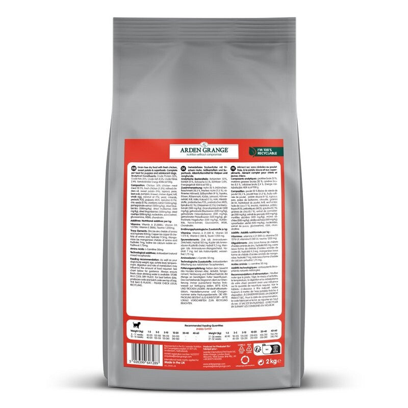 Arden Grange Pup GF Chick&Superfood 2 kg