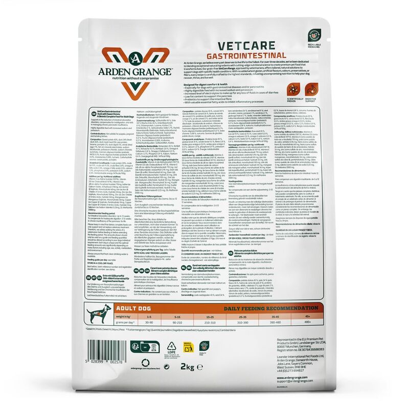 Arden Grange Dog VetCare Gastro 2kg