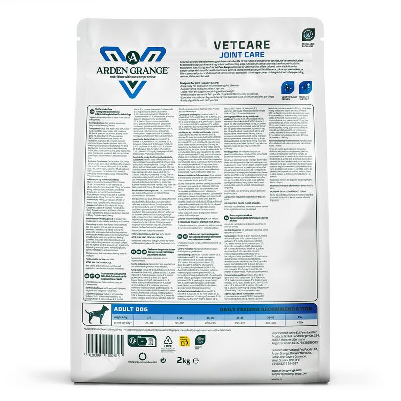 Arden Grange Dog VetCare Joint Care 2kg