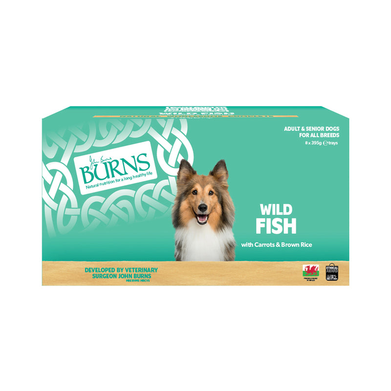Burns Dog Tray Wild Fish 395gx8