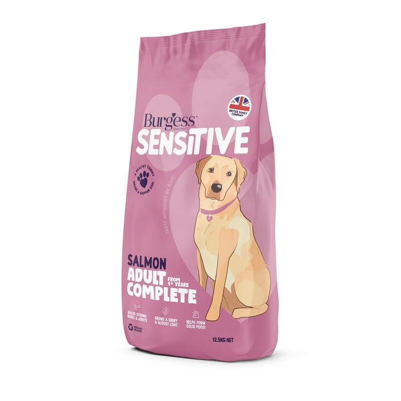 Burgess Sensitive Dog Salmon Rice 12.5kg