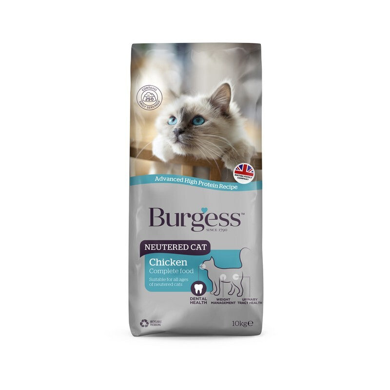 Burgess Neutered Cat Chicken 10 kg
