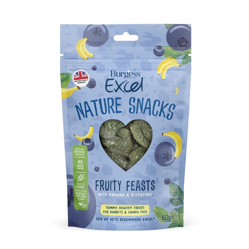 Burgess Excel Nat Snack F Feasts 60gx12