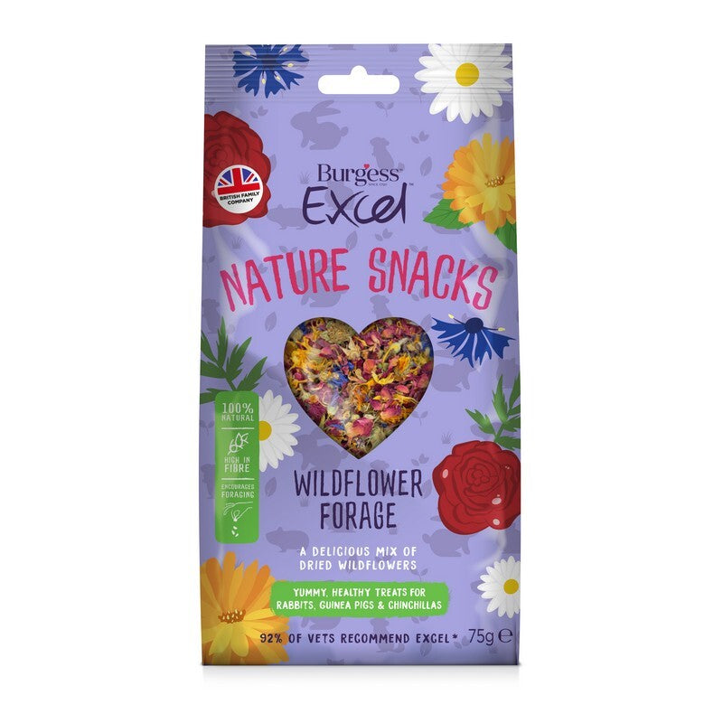 Burgess Excel Nat Snack Wildflower 75gx6