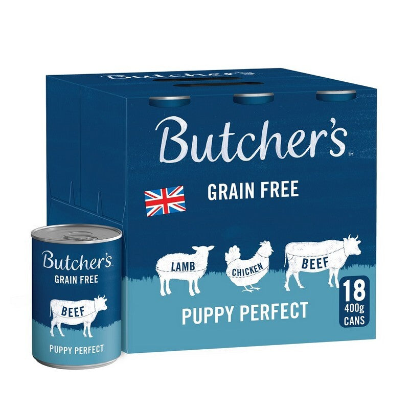 Butchers Tins Pup Perfect GF Grv 400gx18
