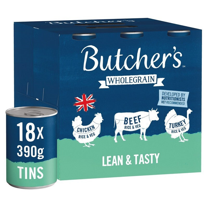 Butchers Tins Lean & Tasty 390gx18