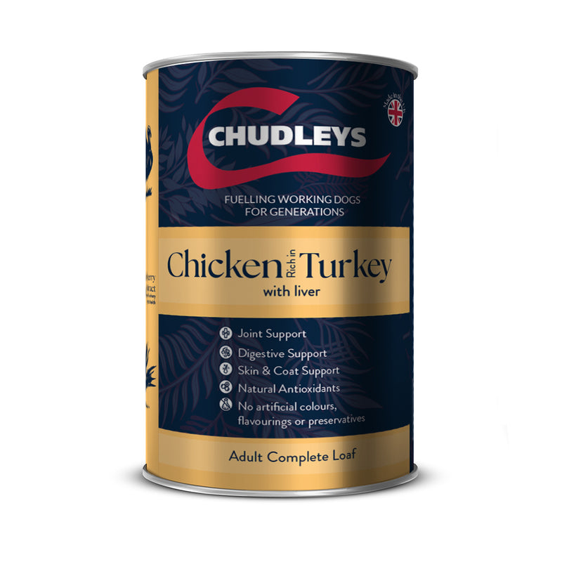 Chudleys Chick Turkey Liver Wet 395gx12