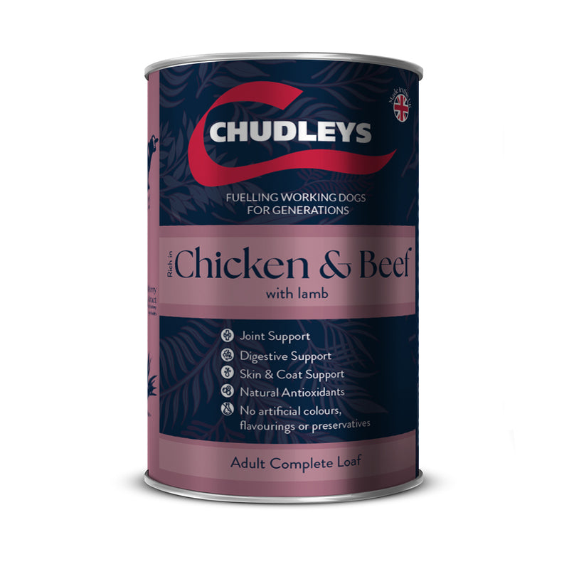 Chudleys Chick & Beef Lamb Wet 395gx12