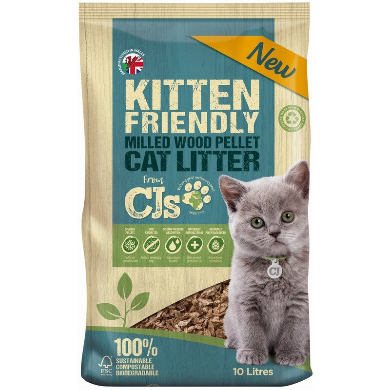 CJs Kitten Friendly Litter Pellets 10 L