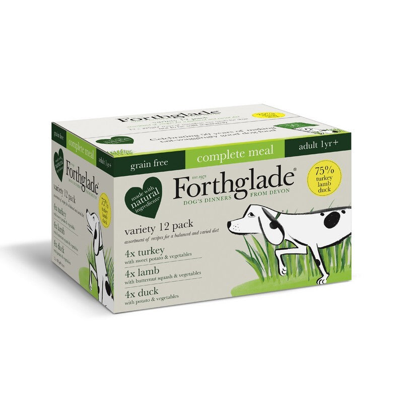 Forthglade Adlt Comp GF Tk/Dk/Lb 395gx12