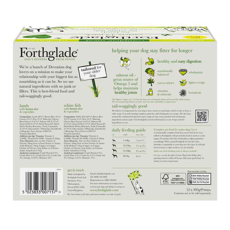 Forthglade Senior Comp WG Mix 395gx12