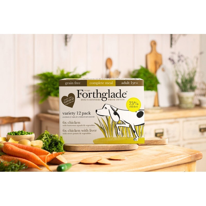 Forthglade Adlt Comp GF Duo C/CL 395gx12