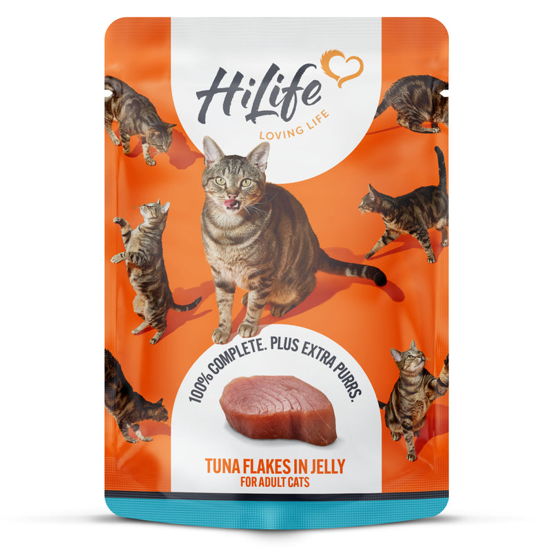 HiLife Cat Pch Tuna Flakes Jel 70gx18