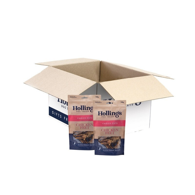 Hollings 100% Nat Chicken Feet 100gx8