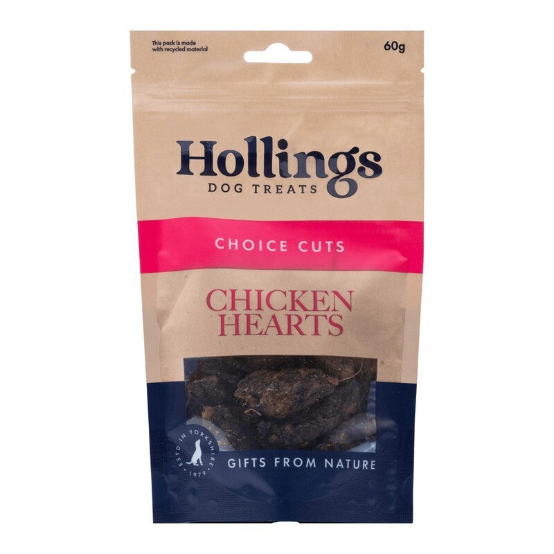 Hollings 100% Nat Chicken Hearts 60gx12