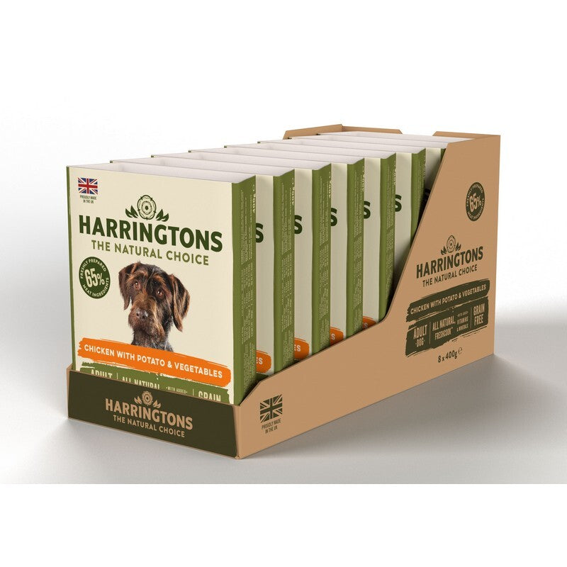 Harringtons Dog Wet Chicken & Pot 400gx8