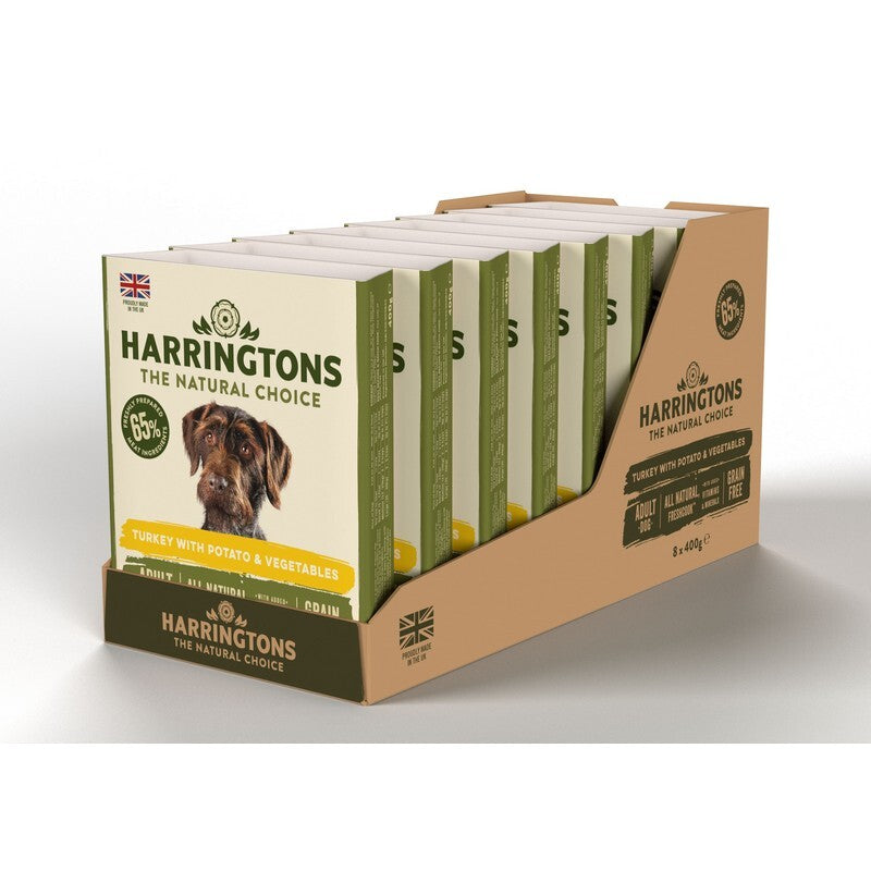 Harringtons Dog Wet Turkey & Pot 400gx8