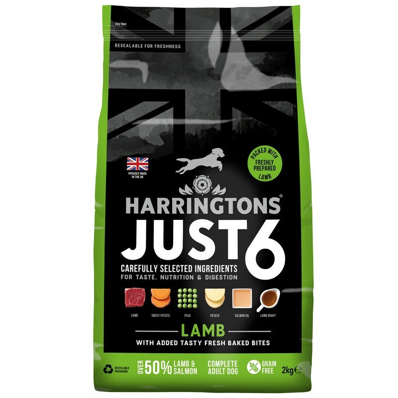 Harringtons Dog Just 6 Lamb 2kgx4