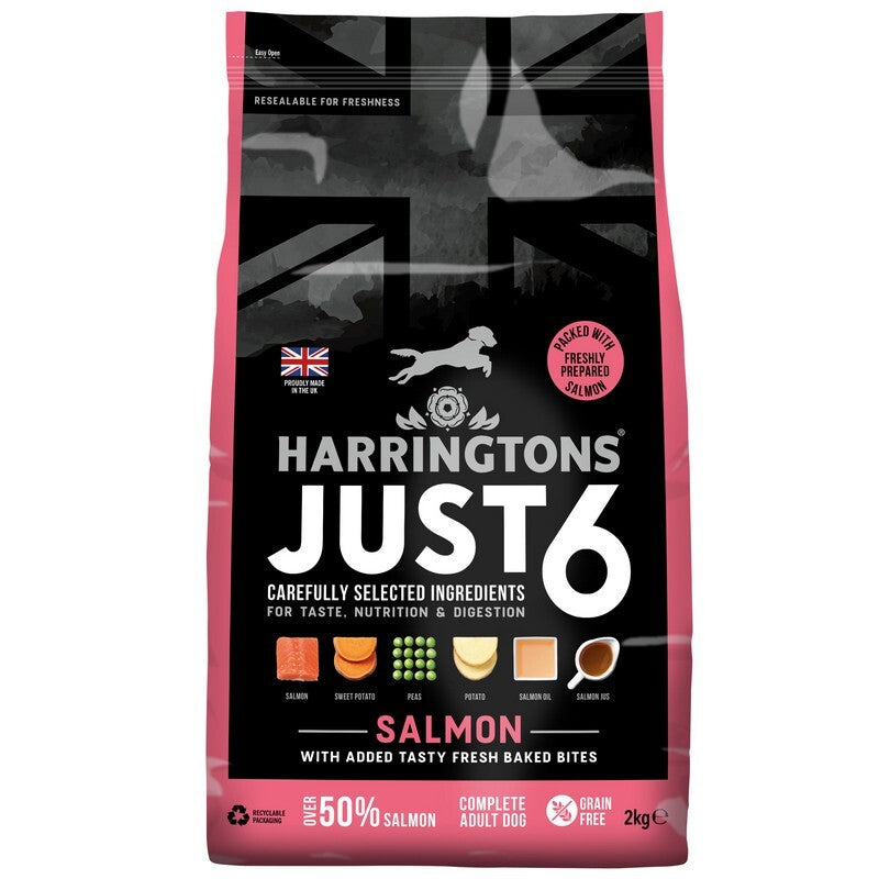 Harringtons Dog Just 6 Salmon 2kg x 4
