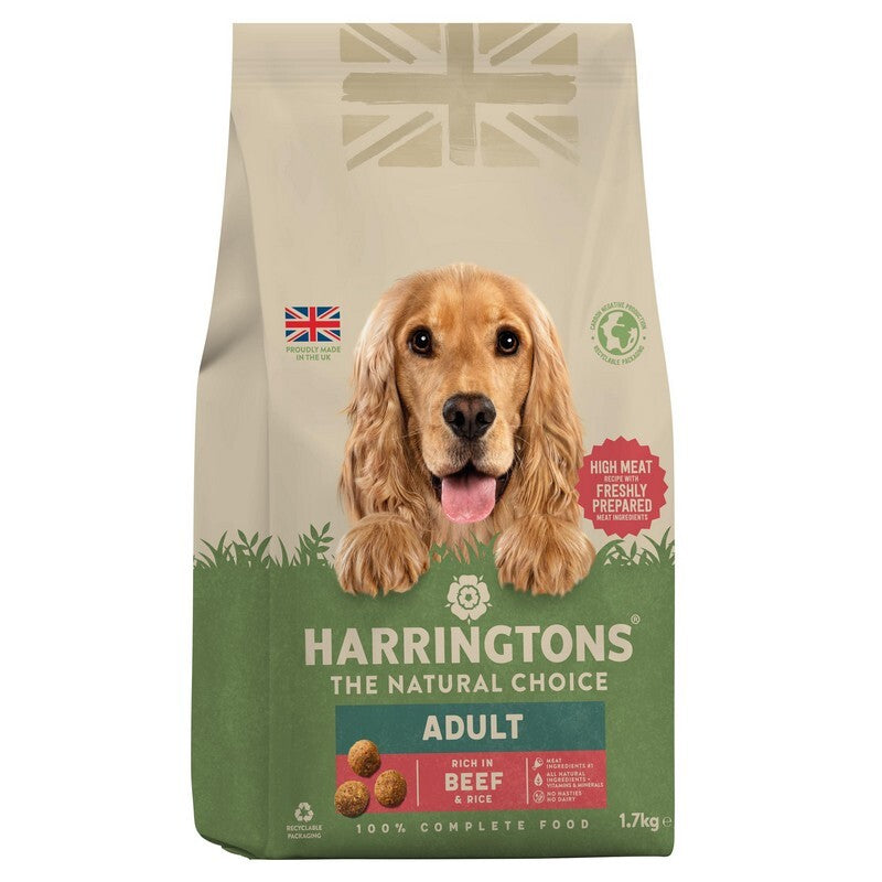 Harringtons Dog Beef & Brn Rice 1.7kgx4