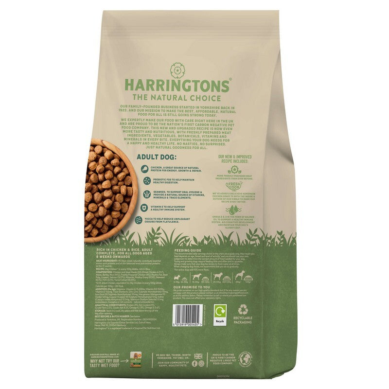 Harringtons Dog Chicken & Rice 4kgx3