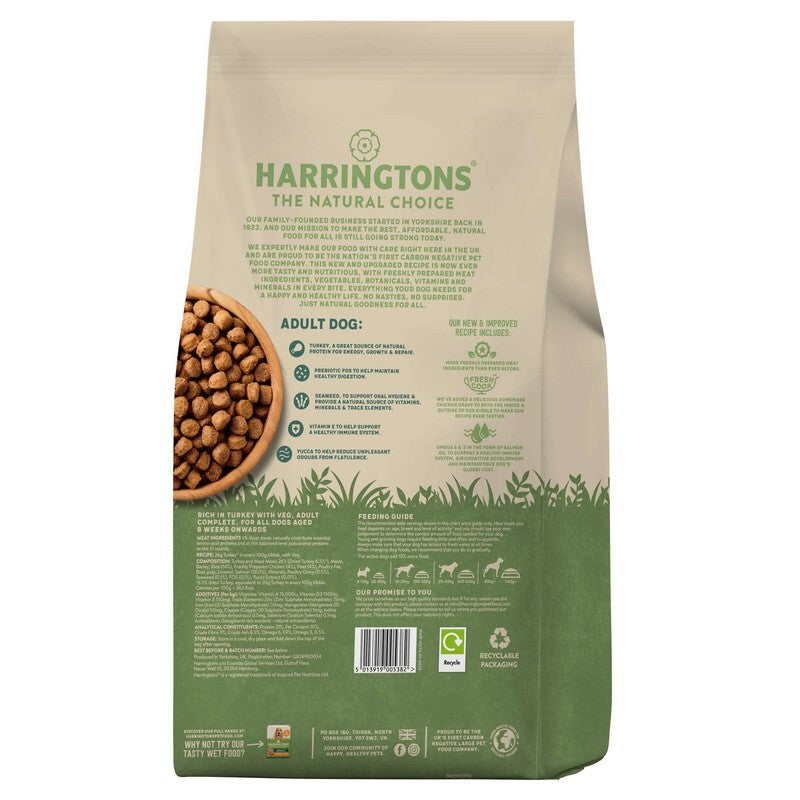Harringtons Dog Turkey & Veg 4kgx3