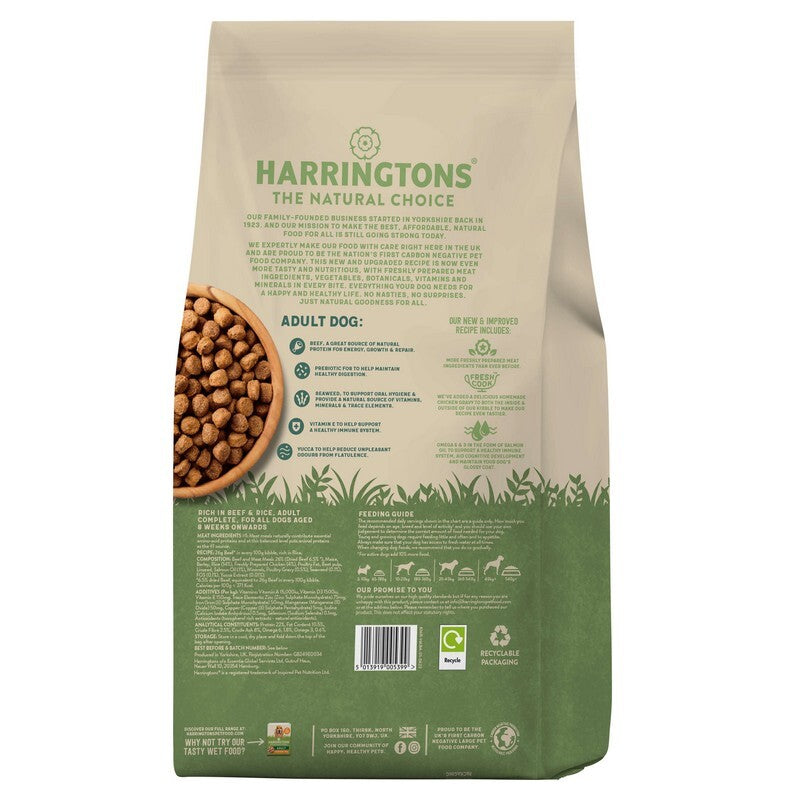 Harringtons Dog Beef & Rice 4kgx3