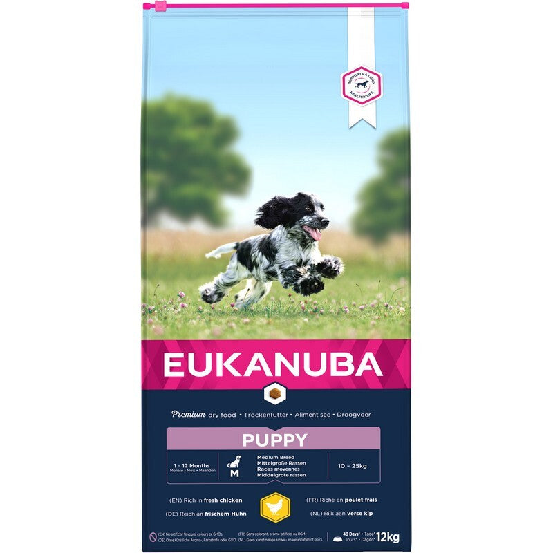 Eukanuba Puppy Medium Chicken 12 kg
