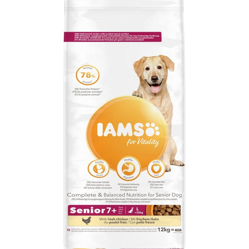 Iams Dog Senior Lrg Chicken 12 kg