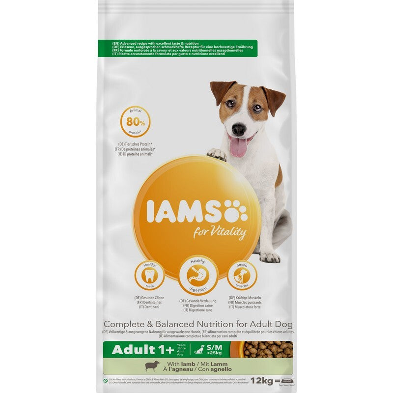 Iams Dog Adult Sml/Med Lamb 12 kg