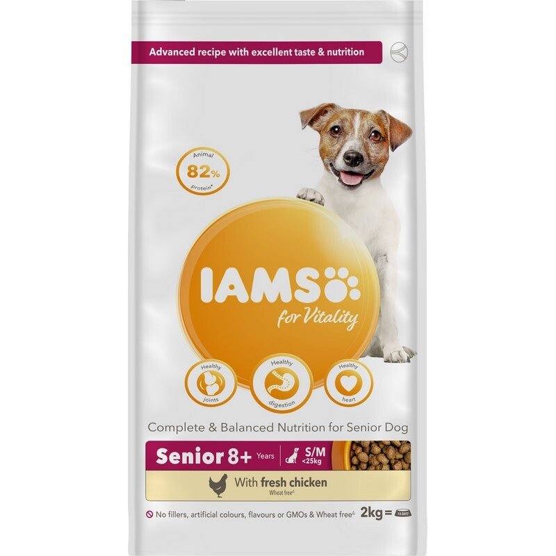 Iams Dog Senior Sml/Med Chick 2x2kg