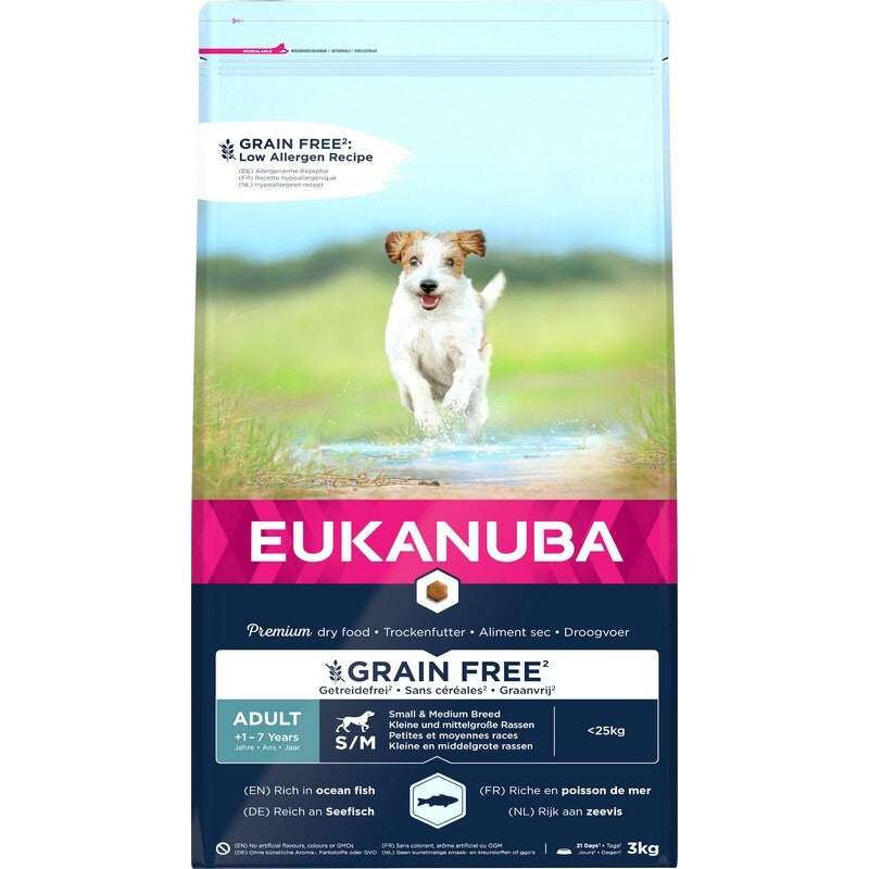 Eukanuba Adult GF Sml/Med OFish 3X3kg