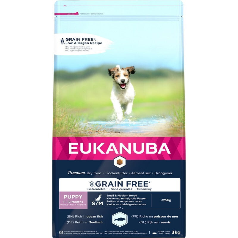Eukanuba Puppy GF Sml/Med OFish 3X3kg