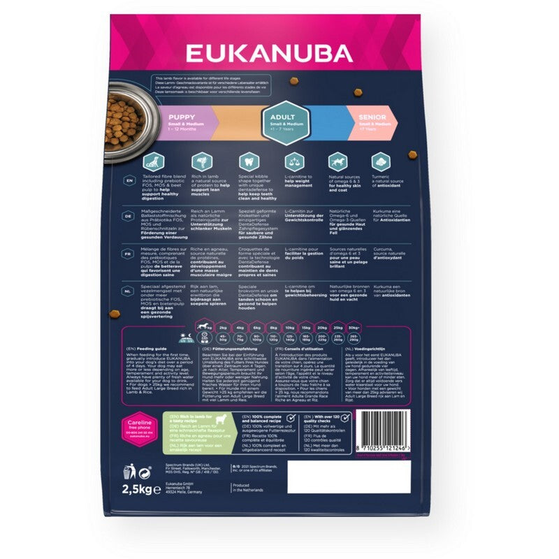 Eukanuba Adult Sml/Med Lamb 2.5kgx3