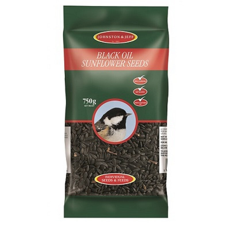 JJ Black Oil Sunflower Seeds 750gx12