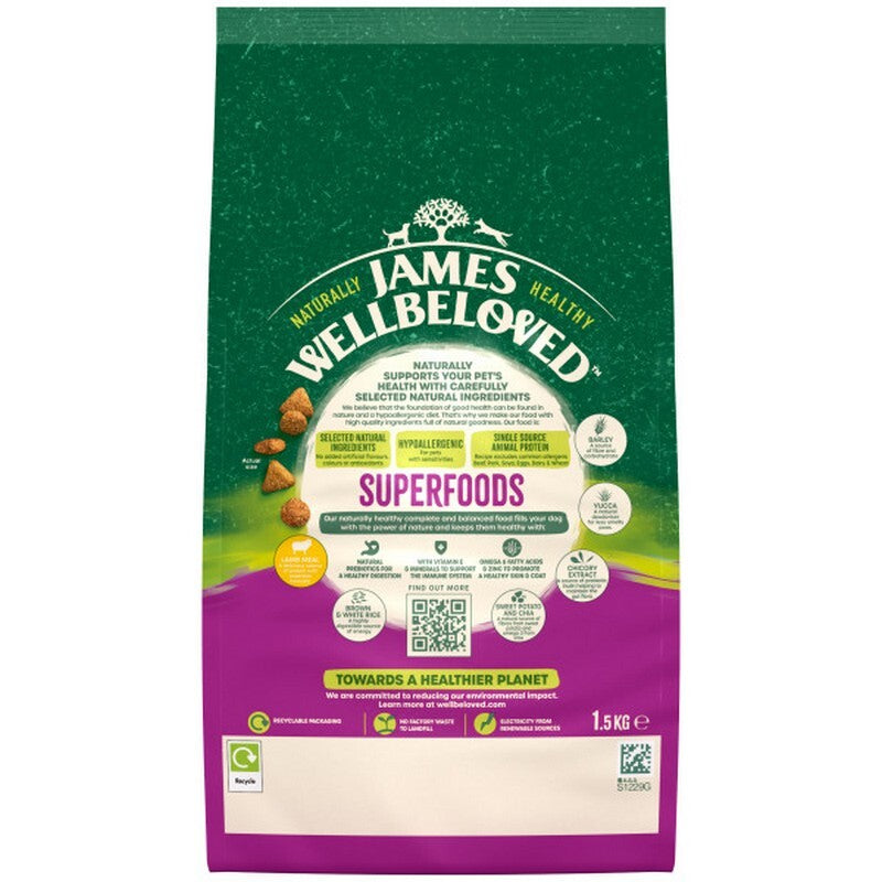 JW Dog Adult Superfoods Lamb 1.5 kg