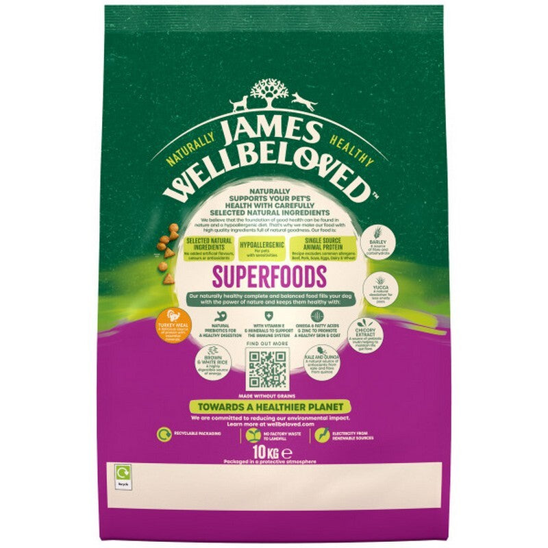 JW Dog Adult Superfoods Turkey 10 kg