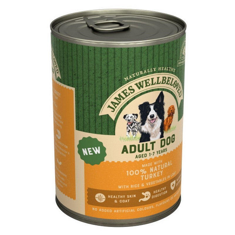 JW Dog Adult Turkey Loaf Tin 400gx12