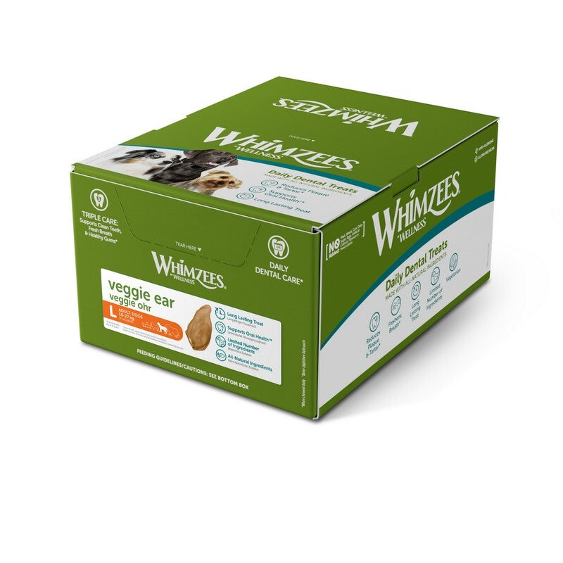 Whimzees Veggie Ear Large Display x18