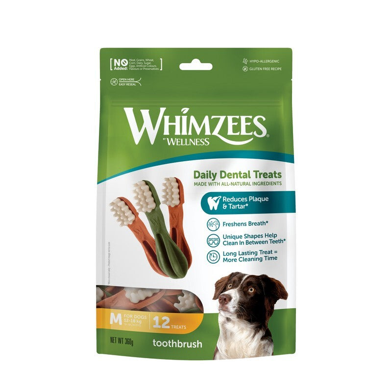 Whimzees Toothbrush Medium 12bag x6