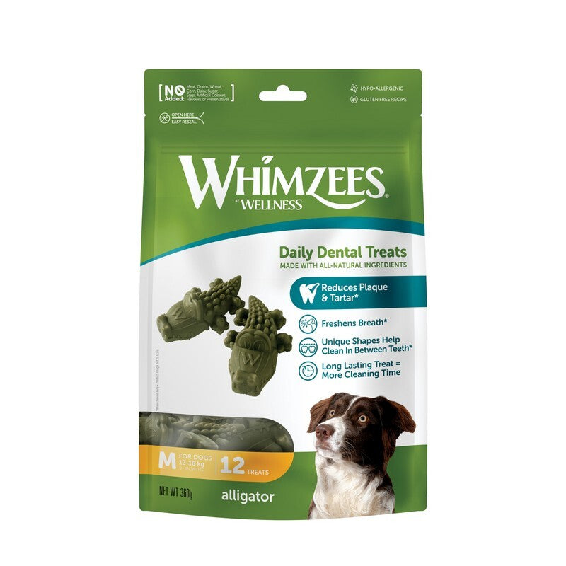 Whimzees Alligator Medium 12bag x 6