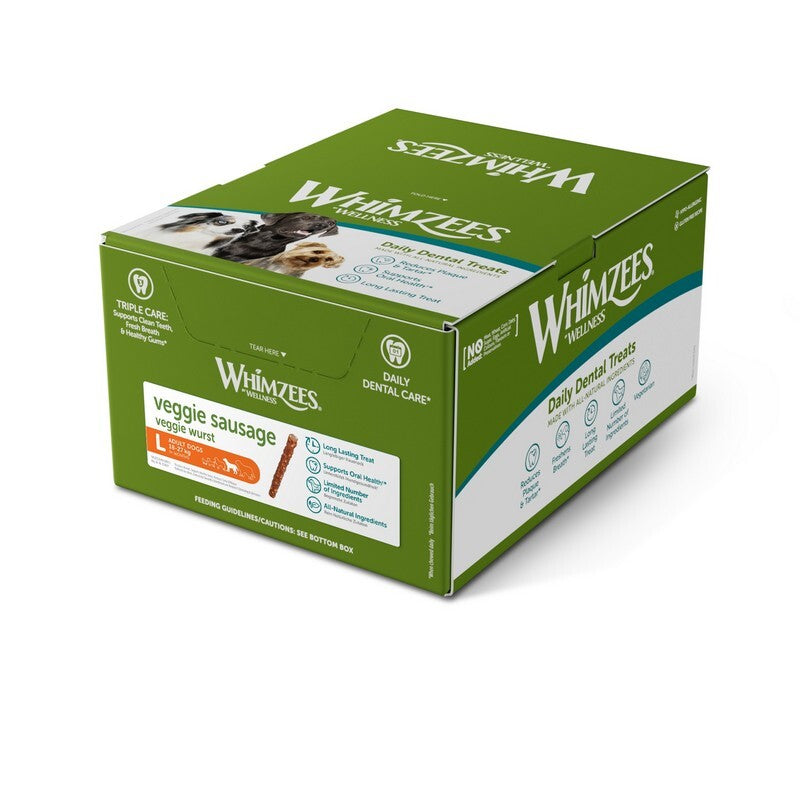 Whimzees Veggie Sausage Lrg Display x50