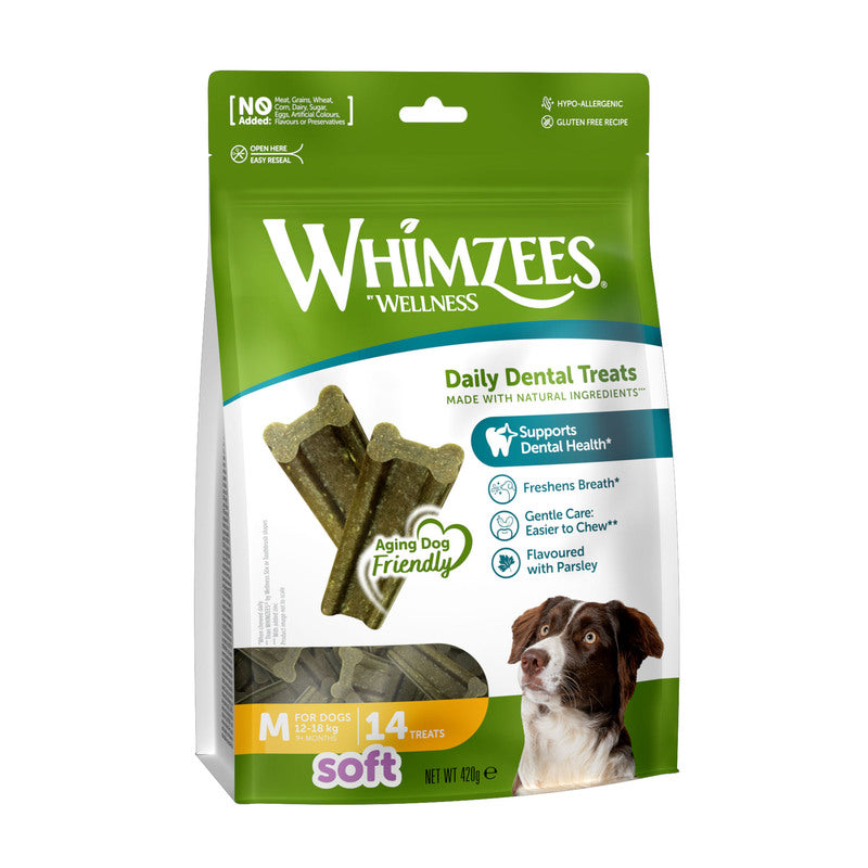 Whimzees Soft Medium 14bag x6
