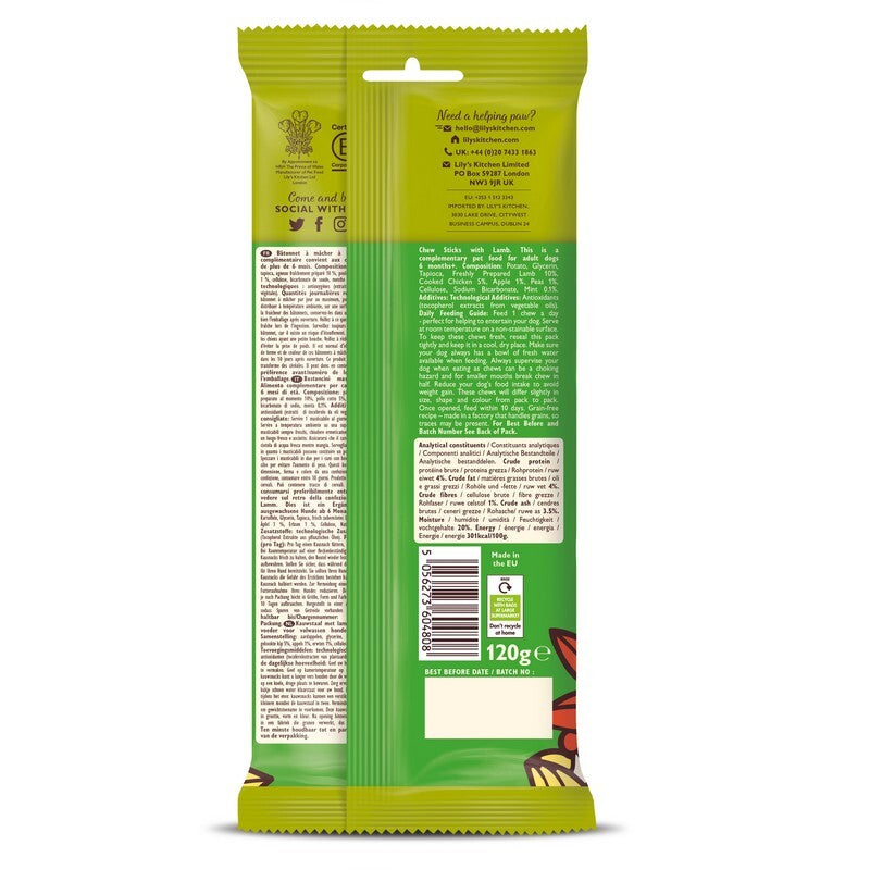 Lilys Kitchen Chew Sticks Lamb 120gx10