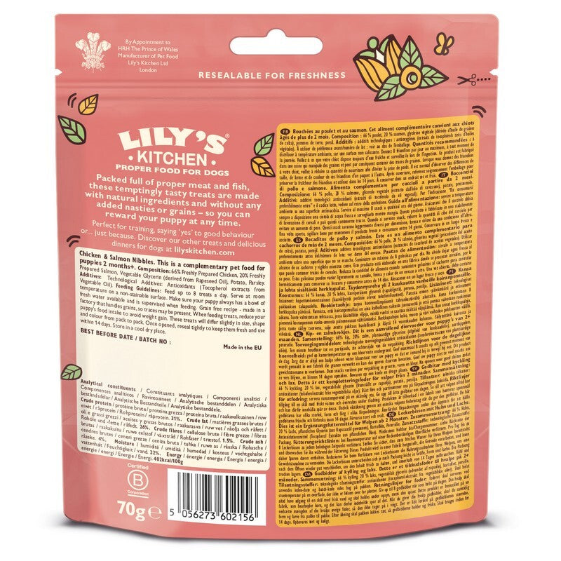 Lilys Kitchen Puppy Nibble C&S Trt 70gx8
