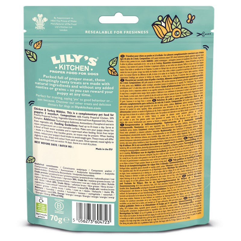 Lilys Kitchen Puppy Nibble C&T Trt 70gx8