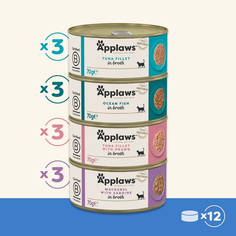 Applaws Cat Fish Selection Tin 4x12x70g