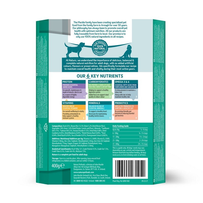 Naturo Adult Duck R&V Tray 7x400g