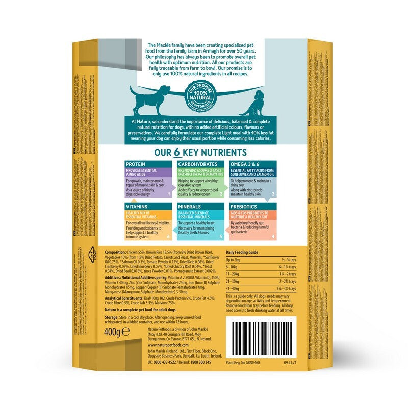 Naturo Adult Light Chick R&V Tray 7x400g